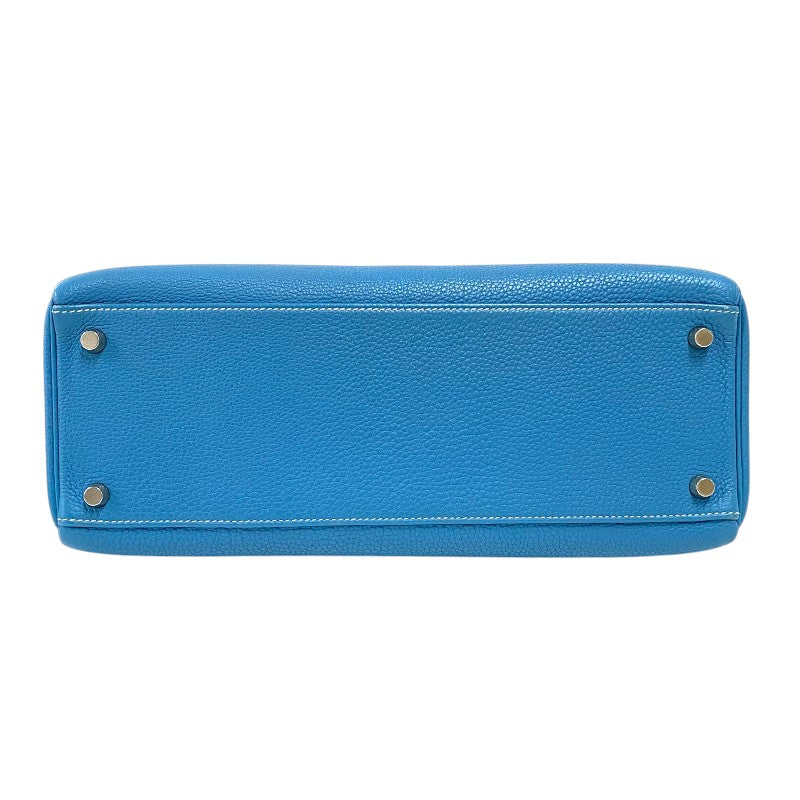 エルメス HERMES ケリー32 内縫い □G刻 ブルージーン シルバー金具 トゴ レディース ハンドバッグ ショルダーバッグ