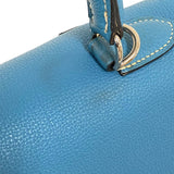 エルメス HERMES ケリー32 内縫い □G刻 ブルージーン シルバー金具 トゴ レディース ハンドバッグ ショルダーバッグ