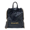 シャネル CHANEL CHANEL22 バックパック AS3859 ブラック ゴールド金具 シャイニーカーフ レディース リュック デイパック