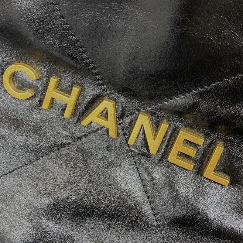 シャネル CHANEL CHANEL22 バックパック AS3859 ブラック ゴールド金具 シャイニーカーフ レディース リュック デイパック