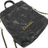 シャネル CHANEL CHANEL22 バックパック AS3859 ブラック ゴールド金具 シャイニーカーフ レディース リュック デイパック