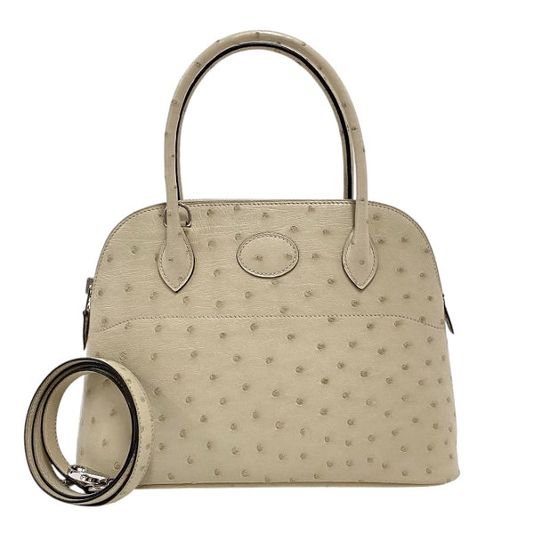 エルメス HERMES ボリード27 X刻 パルシュマン シルバー金具 オーストリッチ レディース ハンドバッグ ショルダーバッグ