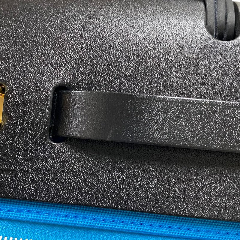 エルメス HERMES エールバッグジップPM W刻印　(2024年製) ブルーザンジバル×ブラック ゴールド金具 トワル/レザー レディース ハンドバッグ