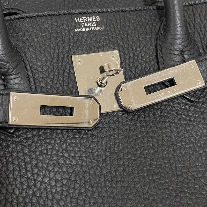 エルメス HERMES バーキン30 □P刻 ブラック シルバー金具 トリヨンクレマンス レディース ハンドバッグ