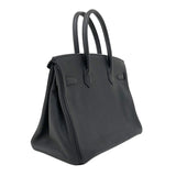 エルメス HERMES バーキン30 □P刻 ブラック シルバー金具 トリヨンクレマンス レディース ハンドバッグ