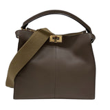 フェンディ FENDI ピーカブー エックスライト ミディアム 8BN310 ブラウン カーフ レディース ハンドバッグ ショルダーバッグ