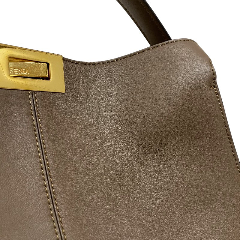 フェンディ FENDI ピーカブー エックスライト ミディアム 8BN310 ブラウン カーフ レディース ハンドバッグ ショルダーバッグ