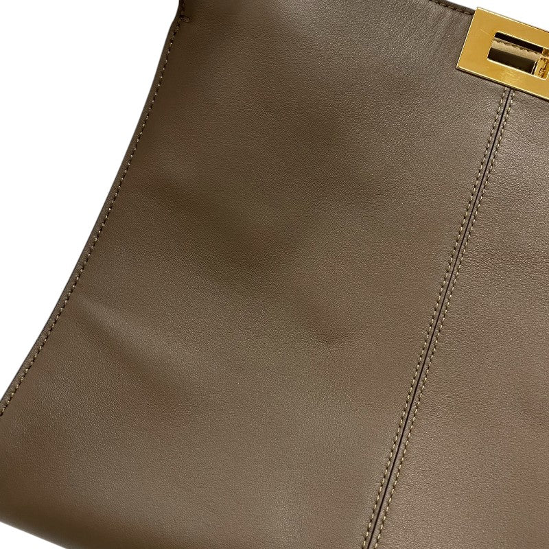 フェンディ FENDI ピーカブー エックスライト ミディアム 8BN310 ブラウン カーフ レディース ハンドバッグ ショルダーバッグ