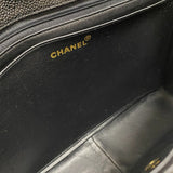 シャネル CHANEL マドモアゼル ラージフラップバッグ 2番台 ブラック ゴールド金具 キャビアスキン レディース ショルダーバッグ