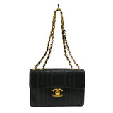 シャネル CHANEL マドモアゼル ラージフラップバッグ 2番台 ブラック ゴールド金具 キャビアスキン レディース ショルダーバッグ