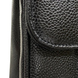 シャネル CHANEL マドモアゼル ラージフラップバッグ 2番台 ブラック ゴールド金具 キャビアスキン レディース ショルダーバッグ
