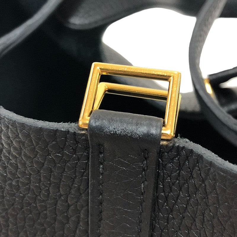 エルメス HERMES ピコタンロックMM B刻 ブラック　ゴールド金具 トリヨンクレマンス レディース ハンドバッグ