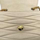 シャネル CHANEL チェーンポシェット 2番台 ベージュ GD金具 ラムスキン レディース ショルダーバッグ