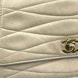 シャネル CHANEL チェーンポシェット 2番台 ベージュ GD金具 ラムスキン レディース ショルダーバッグ