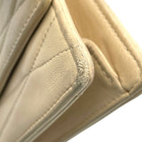 シャネル CHANEL チェーンポシェット 2番台 ベージュ GD金具 ラムスキン レディース ショルダーバッグ