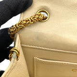シャネル CHANEL チェーンポシェット 2番台 ベージュ GD金具 ラムスキン レディース ショルダーバッグ