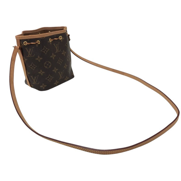 ルイ・ヴィトン LOUIS VUITTON ナノ ノエ M41346 ブラウン モノグラム・キャンバス レディース ショルダーバッグ