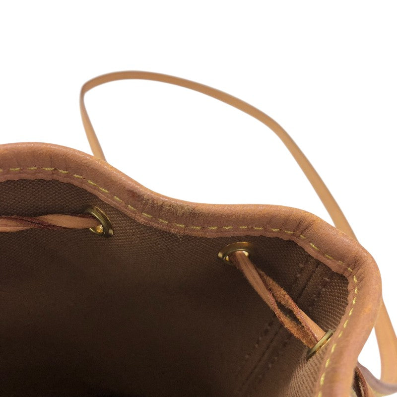 ルイ・ヴィトン LOUIS VUITTON ナノ ノエ M41346 ブラウン モノグラム・キャンバス レディース ショルダーバッグ