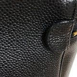 シャネル CHANEL ココマーク バニティバッグ A01998 ブラック ゴールド金具 キャビアスキン レディース ハンドバッグ