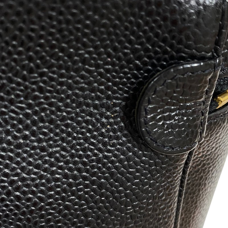 シャネル CHANEL ココマーク バニティバッグ A01998 ブラック ゴールド金具 キャビアスキン レディース ハンドバッグ