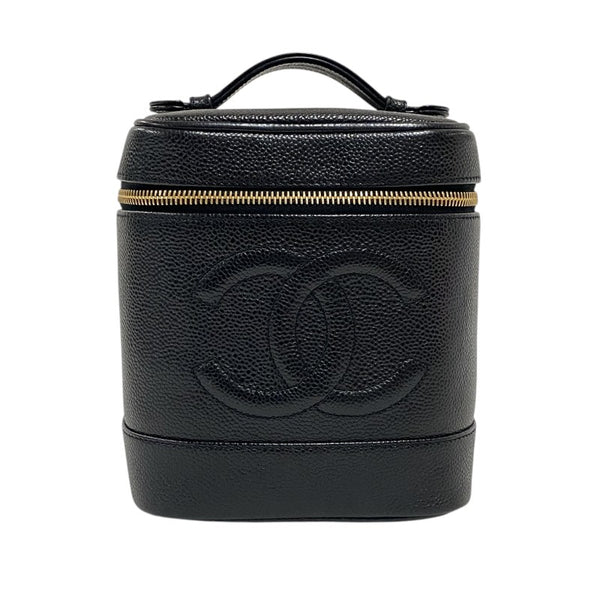 シャネル CHANEL ココマーク バニティバッグ A01998 ブラック ゴールド金具 キャビアスキン レディース ハンドバッグ