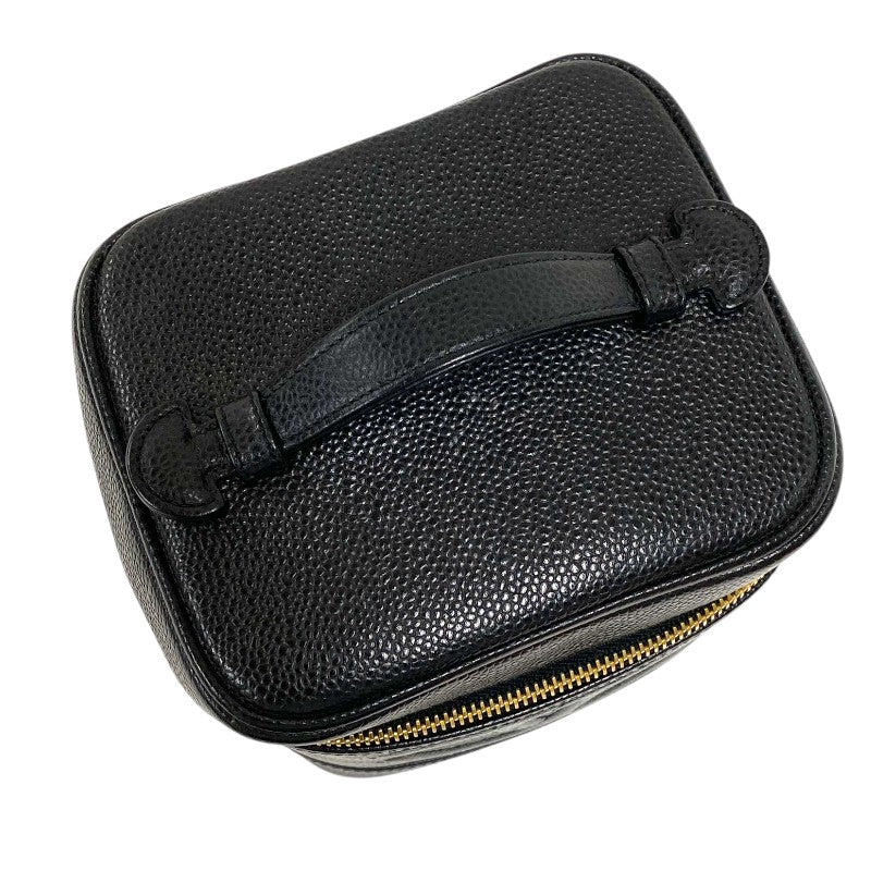 シャネル CHANEL ココマーク バニティバッグ A01998 ブラック ゴールド金具 キャビアスキン レディース ハンドバッグ