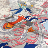 エルメス HERMES カレ90　Sur mon nuage　私の雲 ライトブルー/マルチ シルク レディース スカーフ