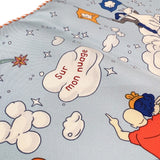 エルメス HERMES カレ90　Sur mon nuage　私の雲 ライトブルー/マルチ シルク レディース スカーフ