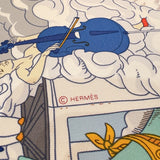 エルメス HERMES カレ90　Sur mon nuage　私の雲 ライトブルー/マルチ シルク レディース スカーフ
