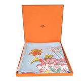 エルメス HERMES カレ90　Sur mon nuage　私の雲 ライトブルー/マルチ シルク レディース スカーフ