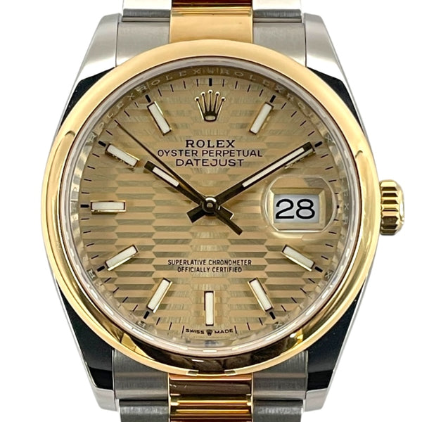 ロレックス ROLEX デイトジャスト36 126203 フルーテッドモチーフ K18