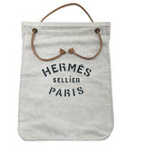 エルメス HERMES アリーヌGM ベージュ キャンバス レディース ハンドバッグ