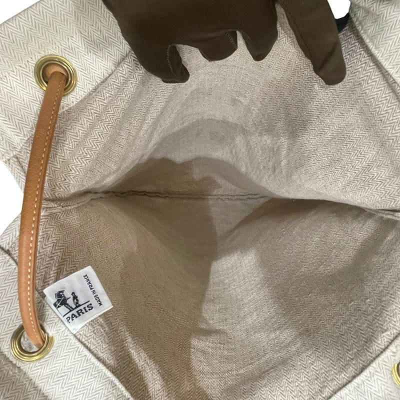 エルメス HERMES アリーヌGM ベージュ キャンバス レディース ハンドバッグ
