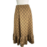 グッチ GUCCI GGジャガードジャージースカート 550659 ブラウン ポリエステル レディース スカート