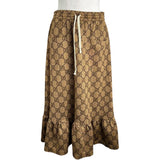 グッチ GUCCI GGジャガードジャージースカート 550659 ブラウン ポリエステル レディース スカート