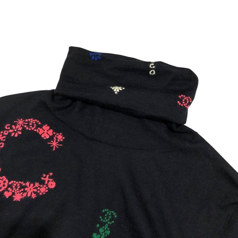 シャネル CHANEL ココマークアイコンタートルネックニットセーター P70786 ブラック カシミア レディース ニット