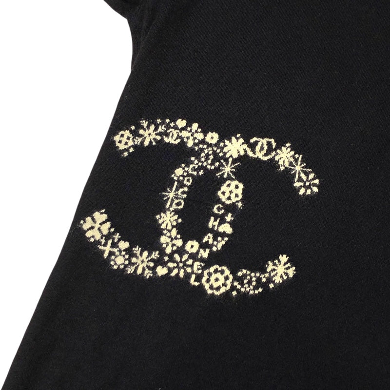 シャネル CHANEL ココマークアイコンタートルネックニットセーター P70786 ブラック カシミア レディース ニット