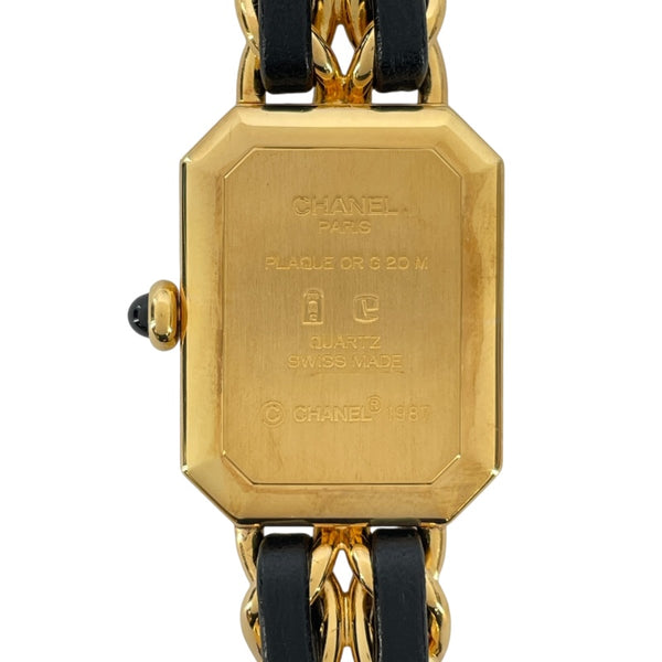 シャネル CHANEL プルミエールL H00001 ブラック GP レディース 腕時計