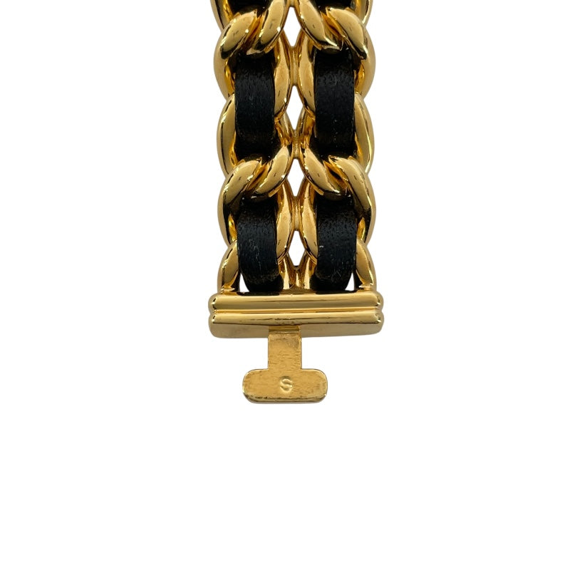 シャネル CHANEL プルミエールS H0001 ブラック GP レディース 腕時計