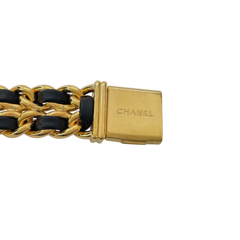 シャネル CHANEL プルミエールS H0001 ブラック GP レディース 腕時計