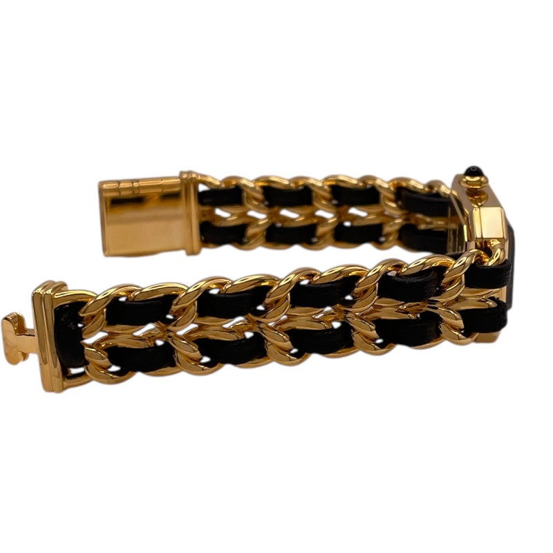 シャネル CHANEL プルミエール S H0001 ブラック GP×革ベルト レディース 腕時計