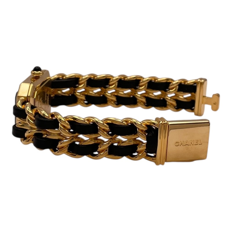 シャネル CHANEL プルミエール S H0001 ブラック GP×革ベルト レディース 腕時計
