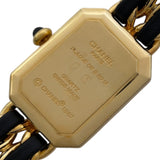 シャネル CHANEL プルミエール S H0001 ブラック GP×革ベルト レディース 腕時計