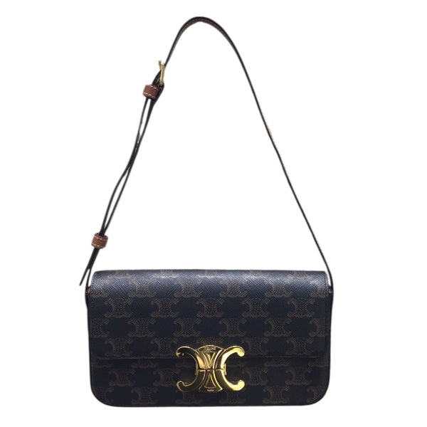 セリーヌ CELINE ショルダーバッグ　クロード 194142 タン トリヨンフキャンバス レディース