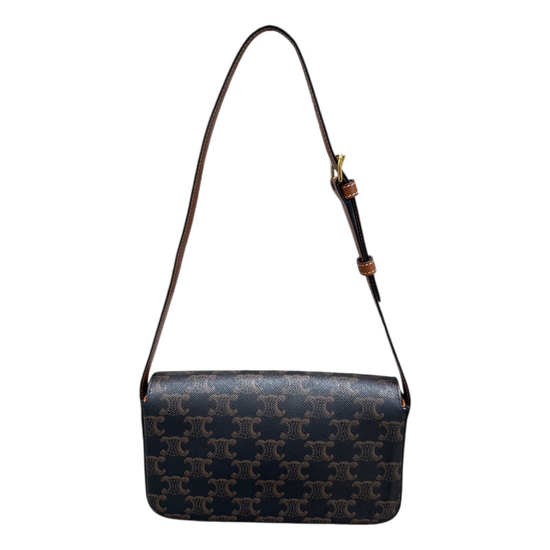 セリーヌ CELINE ショルダーバッグ　クロード 194142 タン トリヨンフキャンバス レディース