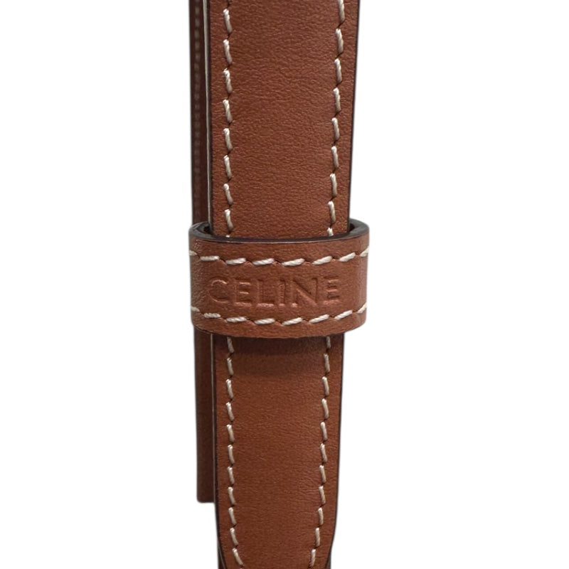 セリーヌ CELINE ショルダーバッグ　クロード 194142 タン トリヨンフキャンバス レディース