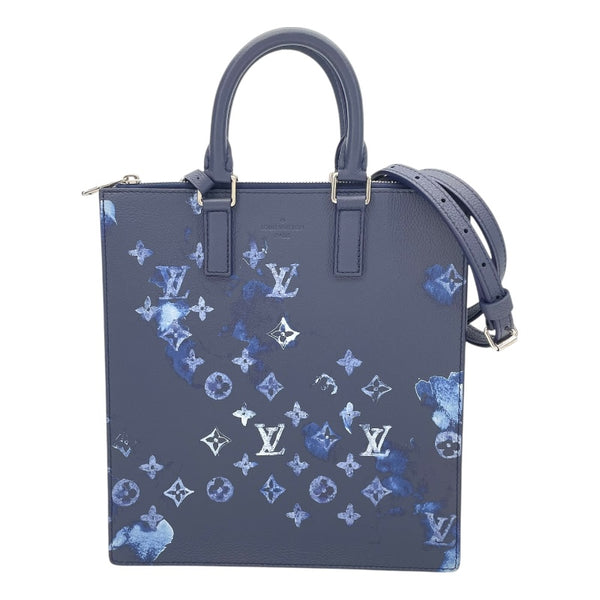 【4/21価格改定】LOUIS VUITTON 美品 ルイヴィトン サック マラン モノグラム ウォーターカラー ショルダーバッグ M57830 デニム キャンバス レザー FO0231 ブルー ホワイト クロスボディ 巾着 バケット ポシェット LV ヴィトン ABランク 中古 鑑定済 ヴィトンバッグ ルイ ヴィトン LOUIS VUITTON ウォーターカラー モノグラム サック