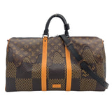 ルイ・ヴィトン LOUIS VUITTON キーポル・バンドリエール50 NIGOコラボ N40360 ブラウン ダミエ・ジャイアント ユニセックス ボストンバッグ