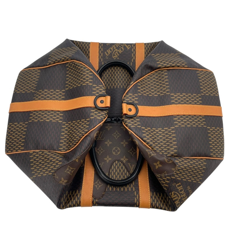 ルイ・ヴィトン LOUIS VUITTON キーポル・バンドリエール50 NIGOコラボ N40360 ブラウン ダミエ・ジャイアント ユニセックス ボストンバッグ