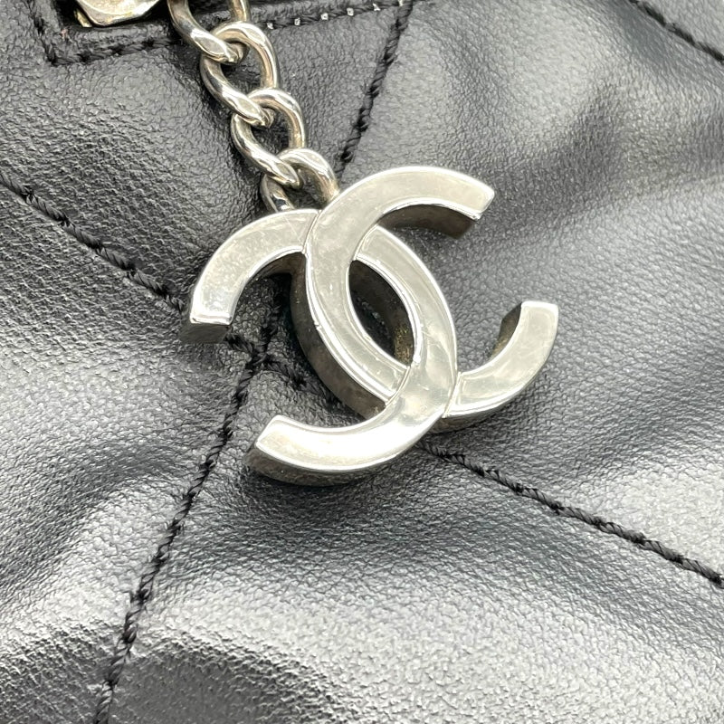 シャネル CHANEL パリピアリッツトートGM A34210 ブラック コーティングキャンバス レディース トートバッグ